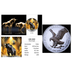 ** Wieder Bestellbar** 1 oz USA 2025 - BÄR - DOLLAR vs GOLD - American Eagle Liberty - Silber Color