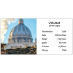 1 oz USA 2025 - Habemus Papam - Leo XIV. - American Eagle Liberty - Silber Edition Color