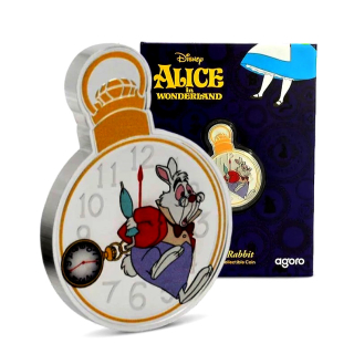 2 oz Niue 2025 Proof - ALICE im WUNDERLAND The WHITE RABBIT - Disney Alice in Wonderland - 2. Ausgabe serie SELTSAME DISNEY-Kreaturen - silber 3 NZ$ - NZ Mint     #1