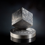 1 oz Silber + 1 oz Meteorit  Ghana 2025 - Muonionalusta Meteorit Space Cube - Antique Finish - Ausgabe4  SPACE CUBE serie