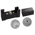 1 oz Silber + 1 oz Meteorit  Ghana 2025 - Muonionalusta Meteorit Space Cube - Antique Finish - Ausgabe4  SPACE CUBE serie