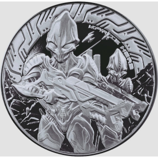 AURINUM*SUMMER*SALE** 1 oz Samoa 2024 PROOFLIKE - ALIEN - silber 2 NZ$ - Neue Serie Alien Battle
