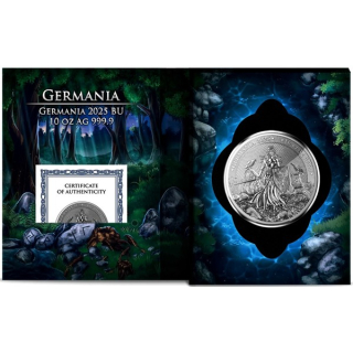 AURINUM*SUMMER*SALE** 10 oz Germania 2025 BU - LADY GERMANIA - Die Heldin Germaniens - Silber Germania Mint - Krönung zur KÖNIGIN Germaniens