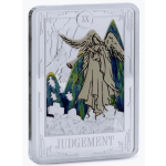 1 oz Niue Tarotkarten 2025 Proof - DAS GERICHT JUDGEMENT - Akzeptanz Transzendenz - Silber 2 NZD - Ausgabe 18 serie Tarotkarten