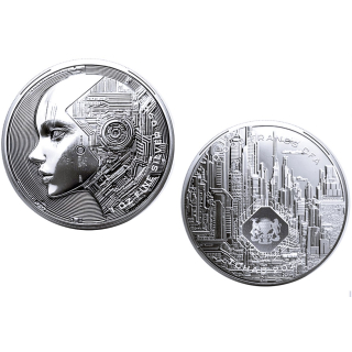 1 oz Tschad 2025 BU - KI Künstliche Intelligenz THE WOMAN AI- Serie Artificial Intelligence - 5,000 CFA