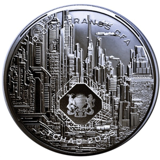 1 oz Tschad 2025 BU - KI Künstliche Intelligenz THE WOMAN AI- Serie Artificial Intelligence - 5,000 CFA