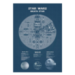 1 oz Niue 2024 Proof - STAR WARS TODESSTERN - DEATH STAR - Neue Serie BLUEPRINT 1. Münze - Rectangle Silber 2 NZ$