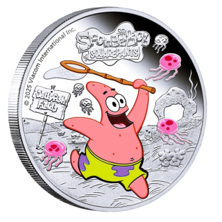 1 oz Tuvalu 2025 Proof - SPONGEBOB SCHWAMMKOPF Patrick Star - 1 AU$ - Perth Mint Edition 3. Münze