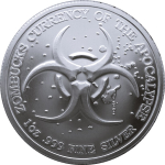 NEU*Echtbilder*  1 oz Silber Round 2025 BU - ZOMBIE ELEFANT / ELEGAUNT -  ZOMBUCKS Zombie Apokalypse - Die Untoten der Kommenden Apokalypse Nr. 6 - 75 Zombucks