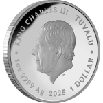 1 oz Tuvalu 2025 Proof - 50. Jahrestag Farbfernsehen in...