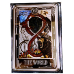 Letzte zum Sonderpreis* 1 oz Niue Tarotkarten 2025 Proof - Die WELTKARTE / The WORLD Coin - Silber 2 NZD - serie Tarotkarten