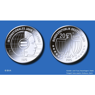 Deutschland 20 Euro Silber 2025 BU - Internationales Jahr der Frau