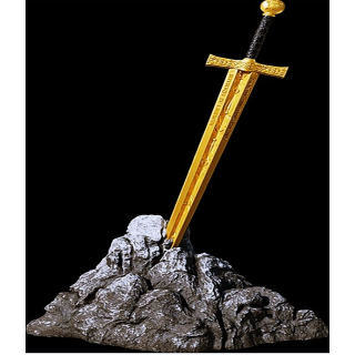 ab Lager** 2 oz Kamerun 2025 Gilded - Steinaufsteller - EXCALIBUR - Das Legendäre Schwert von König Artus - Legend of the Sword in Stone - 2000 Francs - Innovativserie !