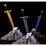 ab Lager** 2 oz Kamerun 2025 Antique Emaille UV-Effekt Steinaufsteller - EXCALIBUR - Das Legendäre Schwert von König Artus - Legend of the Sword - 2000 Francs - Innovativserie !