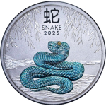 LETZTE** 1 oz Australien 2025 BU COLOR - SCHLANGE - JAHR...