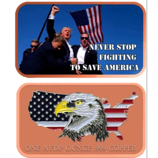 NEU** 1 oz USA Kupfer Motivbarren - Das TRUMP ATTENTAT - Trump Assassination - Fight Fight Fight