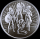 AURINUM*SUMMER*SALE** 1 oz USA Silber Round - DIE 4 TUGENDEN des Aristoteles - Rising Virtues - Gerechtigkeit, Klugheit, Mäßigung und Mut - Silver Shield serie