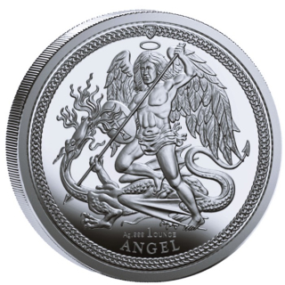 ab Lager Top Angebot ** 1 oz Isle of Man 2025 BU - ANGEL ERZENGEL MICHAEL - Silber Serie Angel