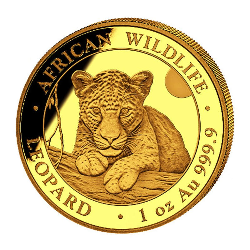 1 Unze Gold Somalia 2025 BU - LEOPARD - African Wildlife