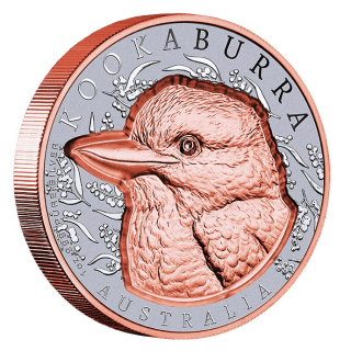 1 oz - KOOKABURRA 2025 ROSEGOLD - Australien - Native Impressions Super Incuse - 1 $