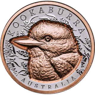 1 oz Niue 2025 Proof -  KOOKABURRA ROSEGOLD - Native Impressions Super Incuse - 2 $