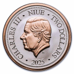 1 oz Niue 2025 Proof -  KOOKABURRA ROSEGOLD - Native Impressions Super Incuse - 2 $