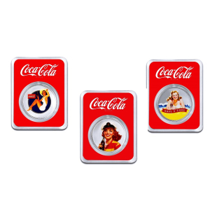 3 x 1 oz Silber SET - COCA COLA Edition - Exclusivausgabe Coca Cola - Mach mal Pause und Trink Coca Cola