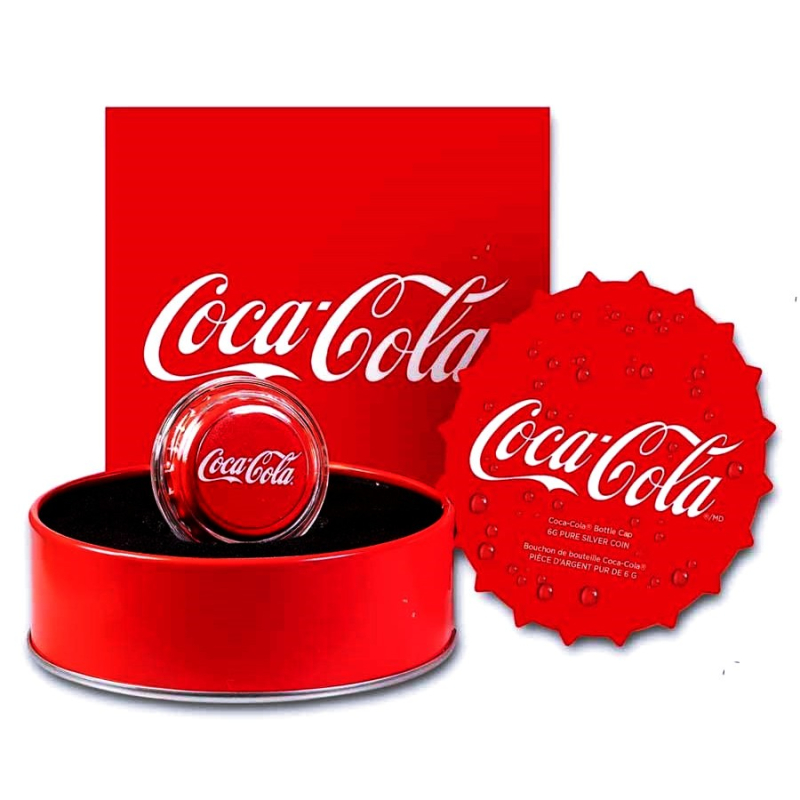 6 g Silber Niue 2025 Proof - COCA COLA - 1 NZ$ - Mach mal Pause &amp; Tri ...