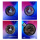 AURINUM*TOP*ANGEBOT** 3 x 1 oz SET Fiji 2024 UNICORN - EINHORN - Blossom+Veloria+Azurea - Coin Card Certilock - Silber Color Prooflike 2 NZS