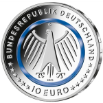 10 Euro Deutschland 2025 Technisches Hilfswerk - mit Kobaltblauem Polymerring