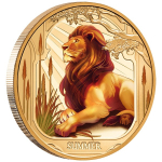 1 oz Gold Niue 2025 Proof - LÖWE Jahreszeiten Sommer...
