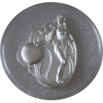 2 oz Niue 2024 Proof - LIBERTY Temperance Schönheit mit Apfel - Silber Shaped Ultra High Relief  - 5NZ$  - Echtbilder / Real Photos