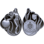 2 oz Niue 2024 Proof - LIBERTY Temperance Schönheit mit Apfel - Silber Shaped Ultra High Relief  - 5NZ$  - EINZELSTÜCK