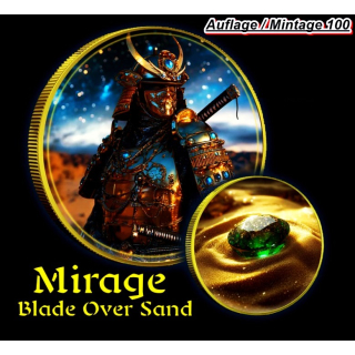 NEU** 1 oz USA American Eagle 2024 Color- SAMURAI BLADE over SAND - Infinity Edition - silber Color - Doppelmotiv - Auflage 100 Einzelstück