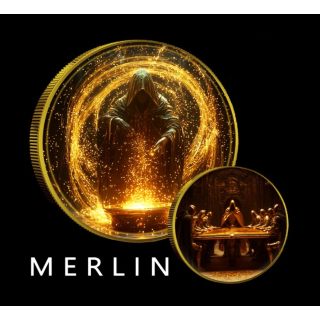 NEU** 1 oz USA American Eagle 2024 Color - MERLIN der Zauberer des Königs Arthur - Infinity Edition - silber Color - Doppelmotiv - Auflage 100 Einzelstück