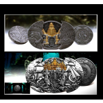 5 oz Samoa 2025 Antique Gilded - Das Sagenhafte ATLANTIS Verlorene Zivilisationen - Sliding Door Technique - TOP-INNOVATION 2025 - 2. Öffne-das-Tor-Prägung - Auflage 249! VORVERKAUF !