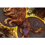 2 oz Germania Beasts 2025 EDITION - GULLINBURSTI - Ultra High Relief Ruthenium Gilded - UV-Effekt- Das Goldene Wildschwein des Gottes Freyr