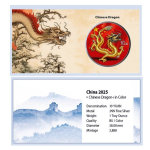 NEU* 1 oz China 2025 BU COLOR - Lunar DRACHE - JAHR des DRACHEN Tang Dynasty & Grosse Mauer - Erstausgabe der neuen China Lunarserie - Silber 10 Yuan