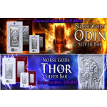 10 oz Motivbarren THOR - Donnergott God of Thunder - Nordische Götter 2. Ausgabe - Germania Mint Royal Mint UK Kooperation - Top-Welt-Motivbarren