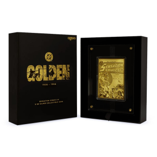 5 oz Niue 2025 GILDED Proof - WONDER WOMAN Sensation Comix #1 - DC 90th Anniversary - Golden Age - 10 NZ$