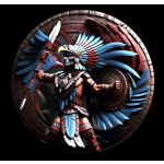 NEU* 1 oz USA Silber Round - AZTEKENGOTT des Krieges - Aztec Warrior The God of War - Infinity Edition