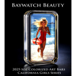 NEU* 1 oz Silber Motivbarren - BAYWATCH GIRL - Baywatch Schönheit