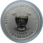 15,5 g Silber Kamerun 2010 - Das Grabtuch von Turin - Jesus Christus - 2010 Proof - Hologramm