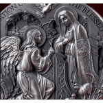 2 oz Kamerun 2025 Antique - DIE VERKÜNDUNG von Jesus Christus durch den Engel GABRIEL - Biblische Geschichten serie - Silber Antique Finish - 2,000 Frs
