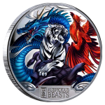 5 oz Niue 2025 Proof Color - Auspicious Beasts - Drache...