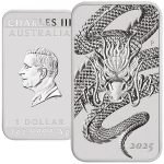 NEU* 1 oz Australien 2025 BU Silberbarren  - DRACHE...