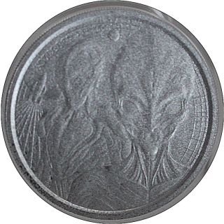 NEU* 1 oz Ghana 2023 Metallic Finish Sonderedition  - ALIEN STARGATE - 2 ALIENS - 5 Cedis - Serie Alien Ausgabe 3
