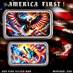 NEU* 1 oz Silber Motivbarren COLOR - LIBERTY & EAGLE...