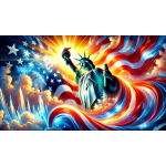 NEU* 1 oz Silber Motivbarren COLOR - LIBERTY & EAGLE AMERICA FIRST 1st  - Silber Color Farbig Auflage/Mintage 250