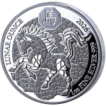 NEU* 1 oz Ruanda 2026 PROOF - PFERD - LUNAR OUNCE - JAHR...